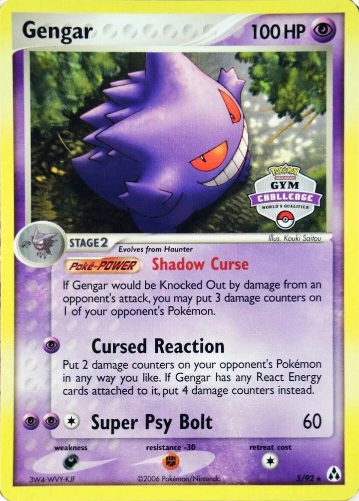 Gengar 5 92 Gym Challenge 005/092 (League & Championship Cards)  | Good Games Adelaide SA