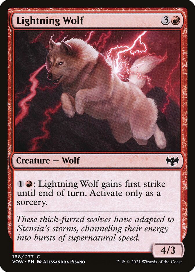 Lightning Wolf 168 (Innistrad: Crimson Vow)  - Foil | Good Games Adelaide SA