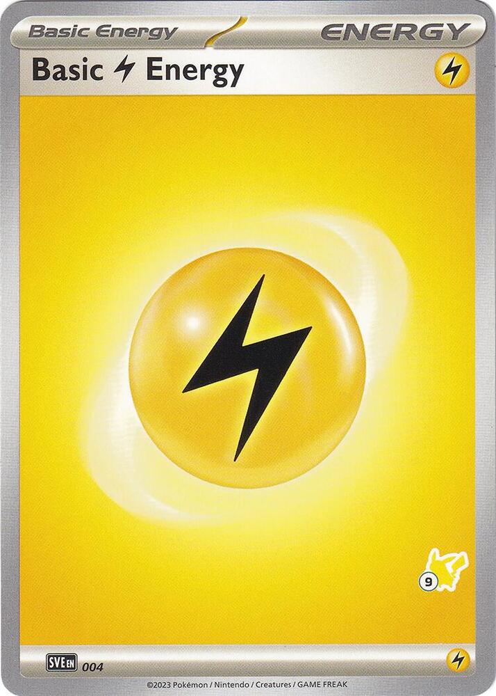 Basic Lightning Energy Pikachu 9 004 (Battle Academy 2024)  | Good Games Adelaide SA