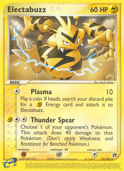 Electabuzz (35/100) [EX: Sandstorm] | Good Games Adelaide SA