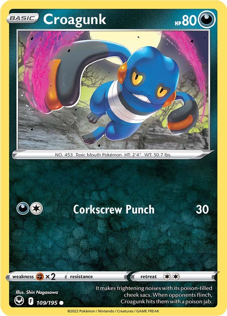 Croagunk (109/195) [Sword & Shield: Silver Tempest] | Good Games Adelaide SA