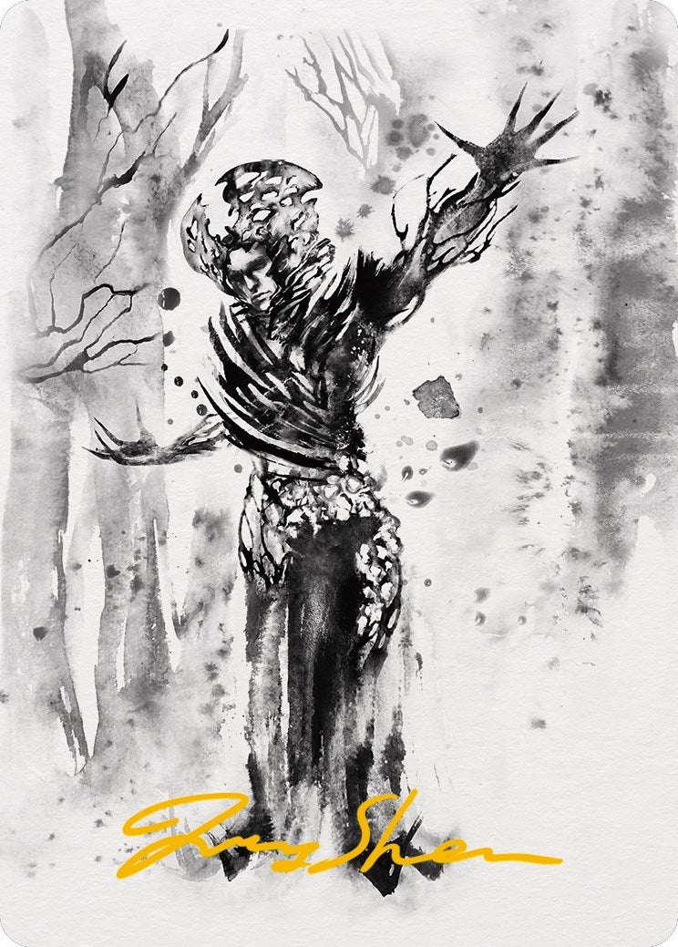 Rustvine Cultivator Art Card (Gold-Stamped Signature) [Phyrexia: All Will Be One Art Series] | Good Games Adelaide SA