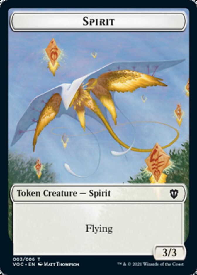 Spirit (003) // Thopter Double-sided Token [Innistrad: Crimson Vow Commander Tokens] | Good Games Adelaide SA