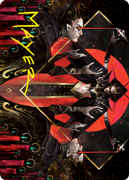 Gift of Fangs Art Card (Gold-Stamped Signature) [Innistrad: Crimson Vow Art Series] | Good Games Adelaide SA