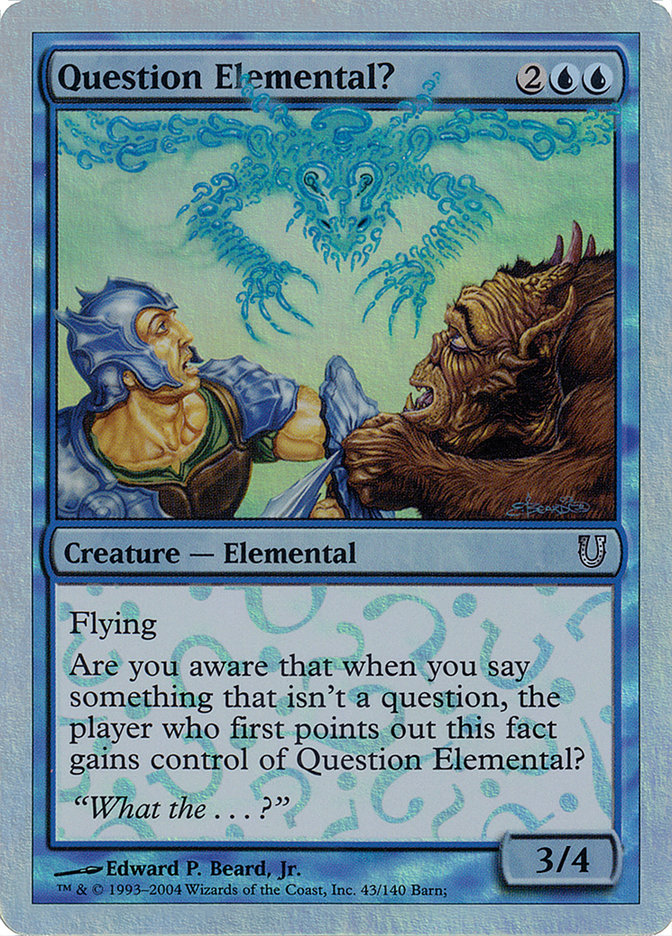 Question Elemental? (Alternate Foil) [Unhinged] | Good Games Adelaide SA