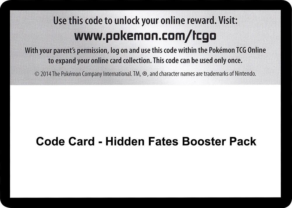 Code Card Hidden Fates Booster Pack  (Hidden Fates)  | Good Games Adelaide SA