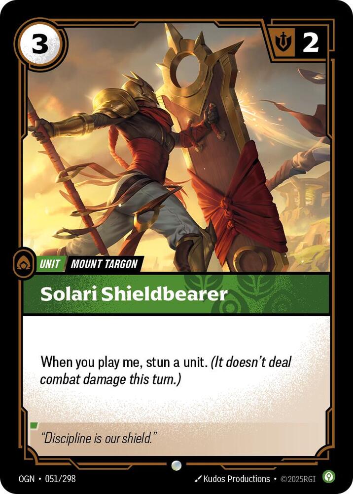 Solari Shieldbearer 051/298 (Origins)  | Good Games Adelaide SA