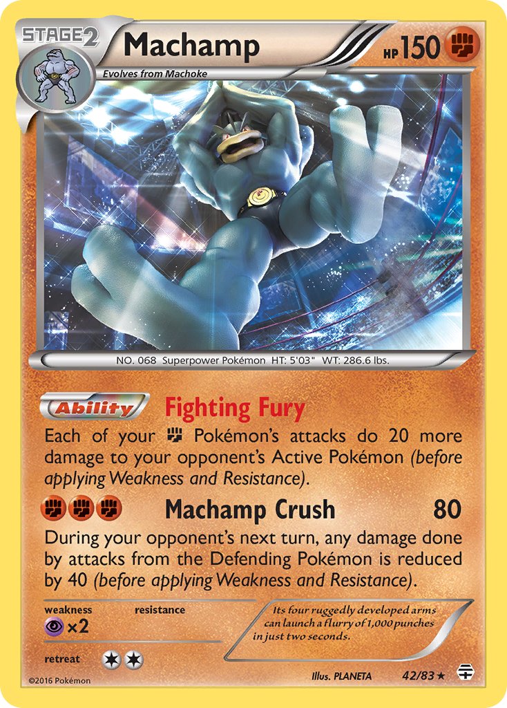 Machamp (42/83) (Theme Deck Exclusive) [XY: Furious Fists] | Good Games Adelaide SA