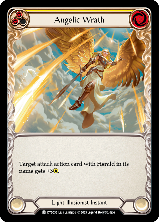 Angelic Wrath (Yellow) [DTD036] (Dusk Till Dawn)  Rainbow Foil | Good Games Adelaide SA