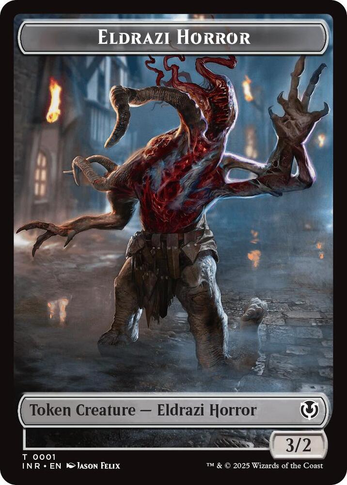 Eldrazi Horror Human Soldier 0003 Double Sided Token 1 // 3 (Innistrad Remastered)  - Foil | Good Games Adelaide SA