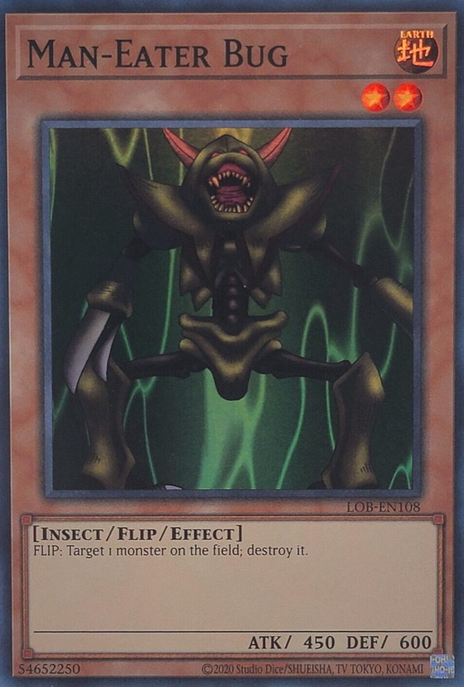 Man-Eater Bug (25th Anniversary) [LOB-EN108] Super Rare | Good Games Adelaide SA