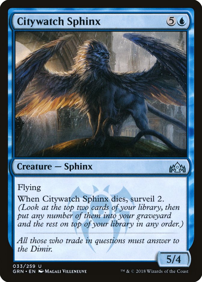 Citywatch Sphinx 33 (Guilds of Ravnica)  - Foil | Good Games Adelaide SA