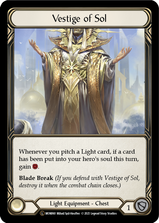 Vestige of Sol [U-MON060-RF] Unlimited Rainbow Foil | Good Games Adelaide SA