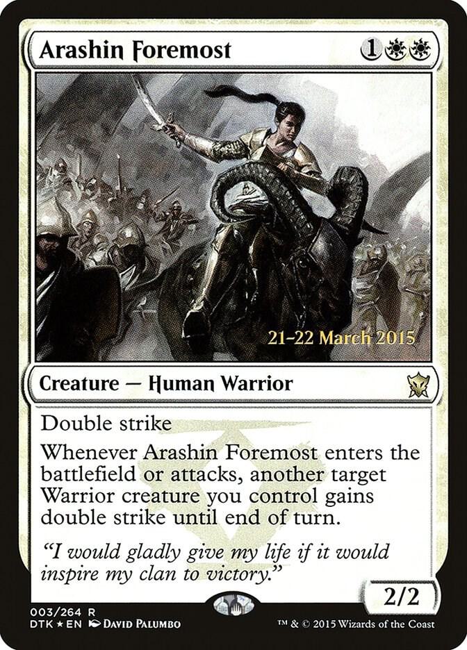 Arashin Foremost 3 (Prerelease Cards)  - PreRelease Foil | Good Games Adelaide SA