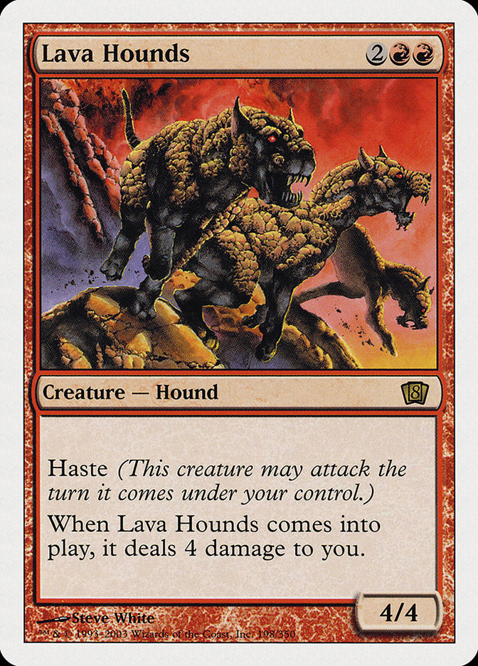 Lava Hounds 198 (8th Edition)  - Foil | Good Games Adelaide SA