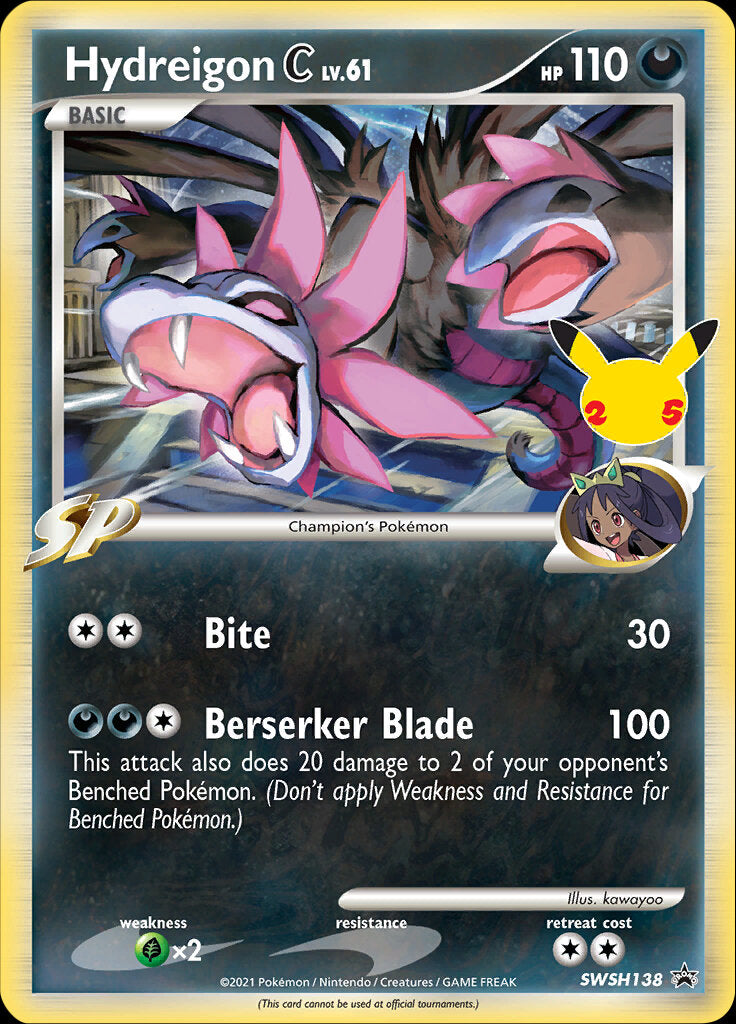 Hydreigon C (SWSH138) (Celebrations) [Sword & Shield: Black Star Promos] | Good Games Adelaide SA