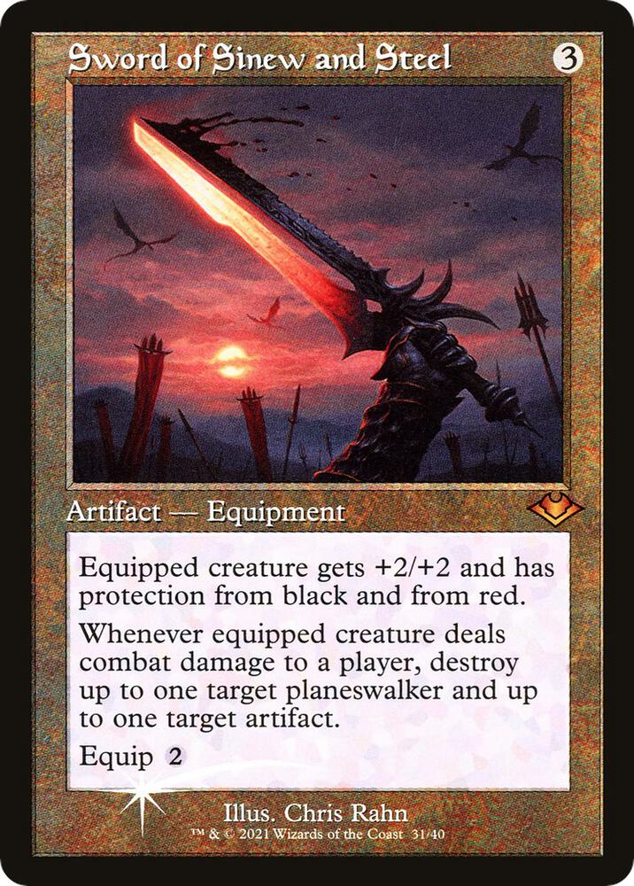 Sword of Sinew and Steel 31/40 (Modern Horizons)  - Retro Foil | Good Games Adelaide SA