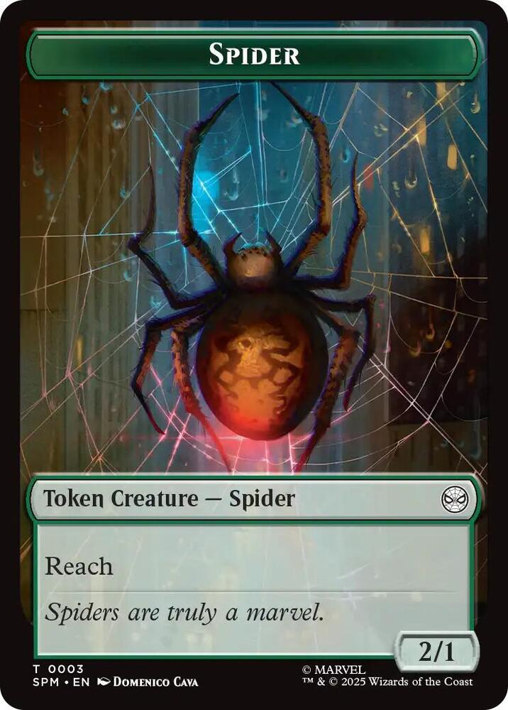 Spider Food Double Sided Token 3 // 5 (Marvel's Spider-Man)  - Foil | Good Games Adelaide SA