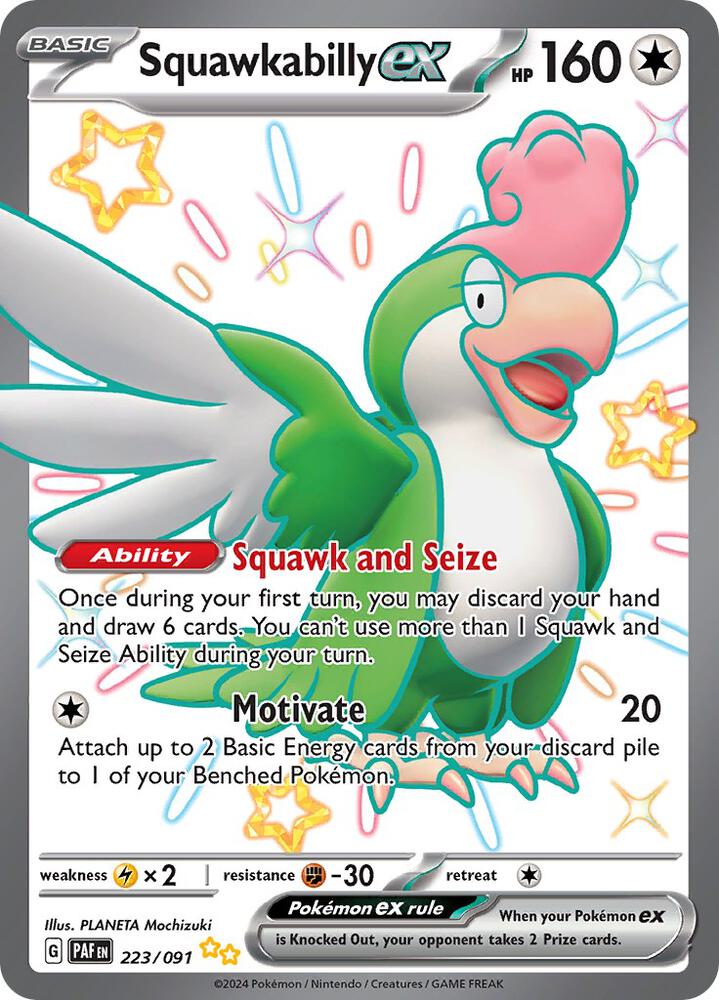 Squawkabilly ex 223/091 (SV: Paldean Fates)  - Holofoil | Good Games Adelaide SA