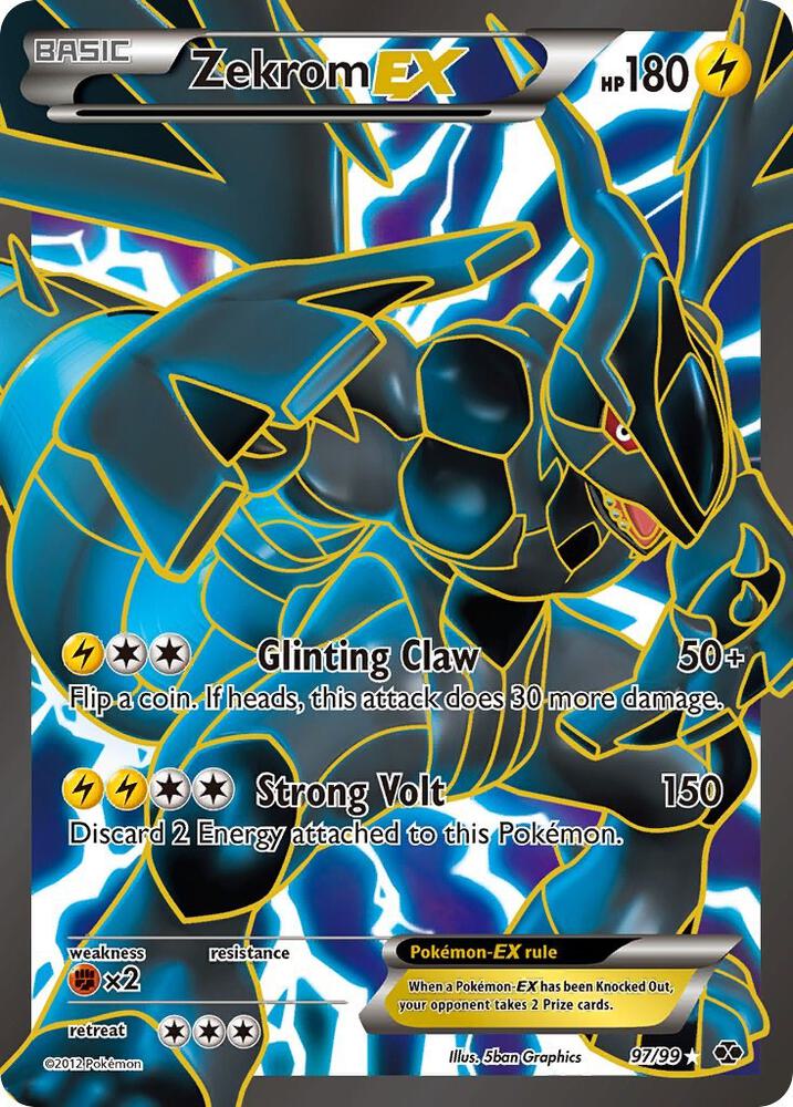 Zekrom EX Full Art 97/99 (Next Destinies)  - Holofoil | Good Games Adelaide SA