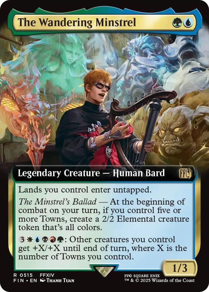 The Wandering Minstrel Extended Art 515 (FINAL FANTASY)  - Extended Art Foil | Good Games Adelaide SA