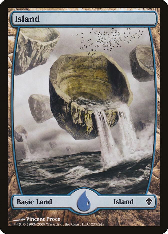 Island 237 (Zendikar)  - Full Art Foil | Good Games Adelaide SA