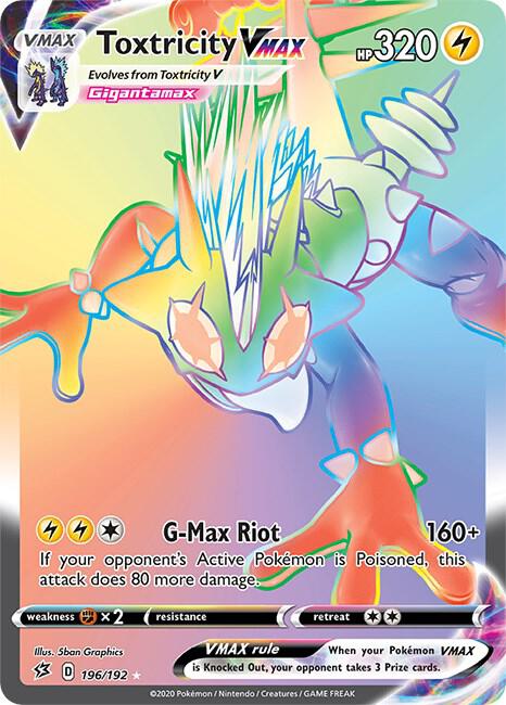 Toxtricity VMAX Secret 196/192 (SWSH02: Rebel Clash)  - Holofoil | Good Games Adelaide SA