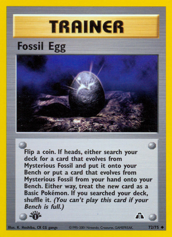 Fossil Egg (72/75) [Neo Discovery 1st Edition] | Good Games Adelaide SA