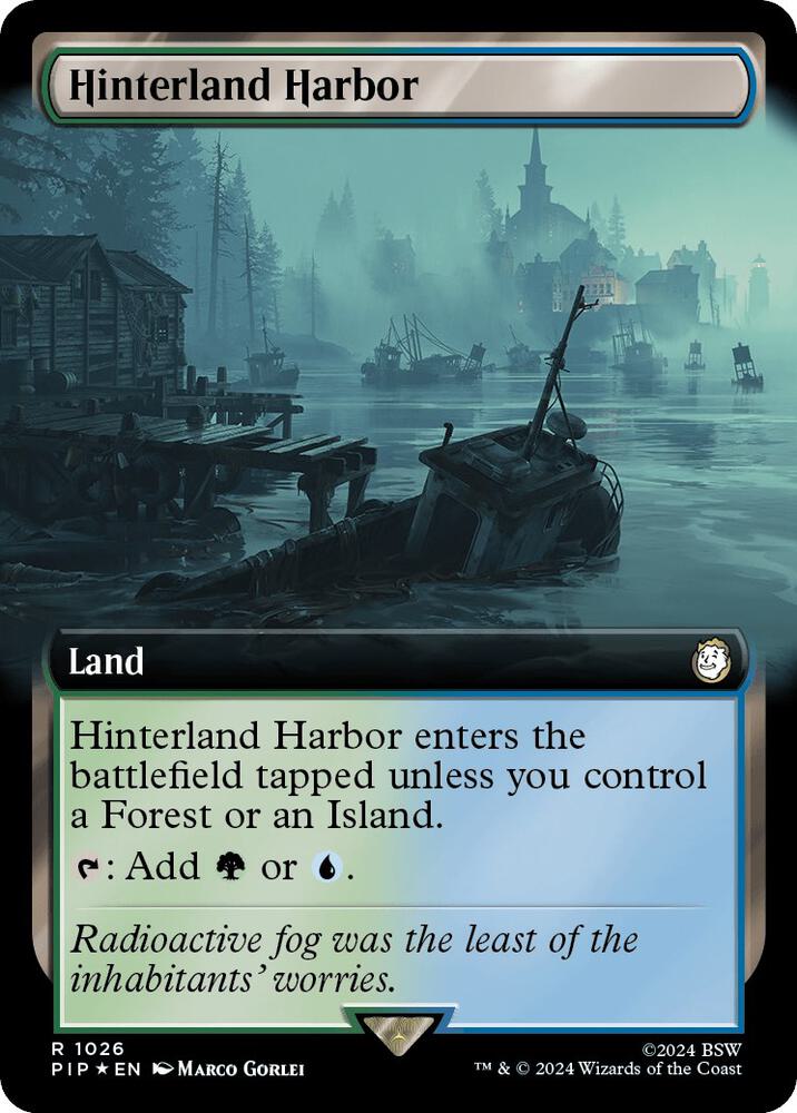 Hinterland Harbor Extended Art Surge Foil 1026 (Universes Beyond: Fallout)  - Foil | Good Games Adelaide SA