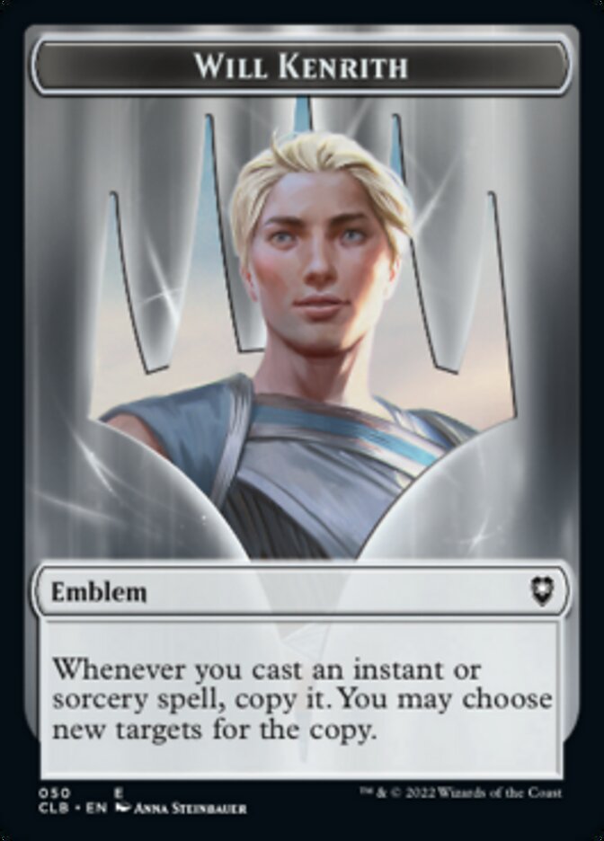 Will Kenrith Emblem // Copy Double-sided Token [Commander Legends: Battle for Baldur's Gate Tokens] | Good Games Adelaide SA