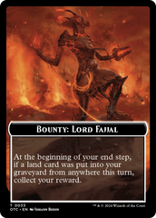 Bounty: Lord Fajjal // Bounty Rules Double-Sided Token [Outlaws of Thunder Junction Commander Tokens] | Good Games Adelaide SA