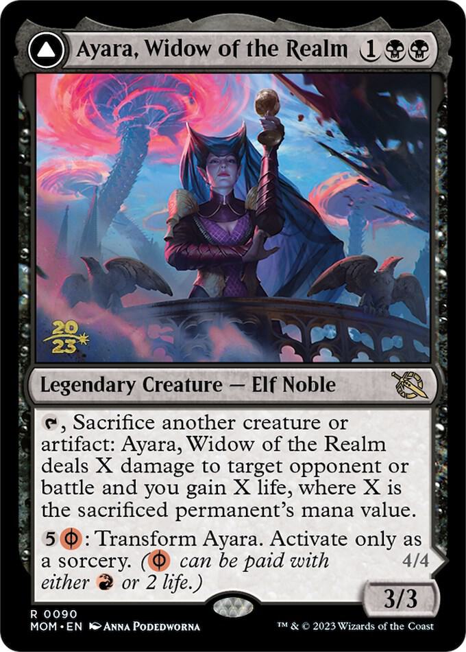 Ayara, Widow of the Realm // Ayara, Furnace Queen 90 (Prerelease Cards)  - PreRelease Foil | Good Games Adelaide SA