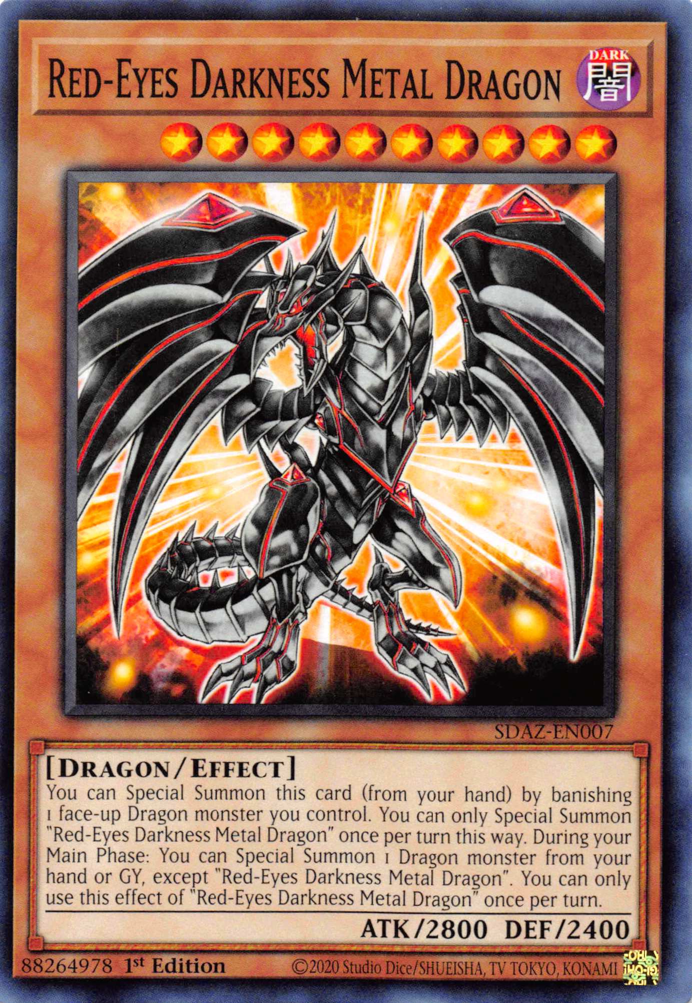 Red-Eyes Darkness Metal Dragon [SDAZ-EN007] Common | Good Games Adelaide SA