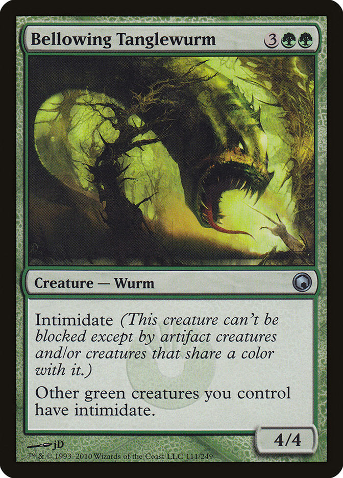 Bellowing Tanglewurm 111 (Scars of Mirrodin)  - Foil | Good Games Adelaide SA