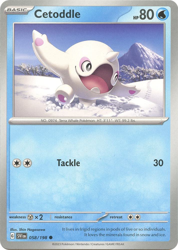 Cetoddle 058/198 (SV01: Scarlet & Violet Base Set)  | Good Games Adelaide SA