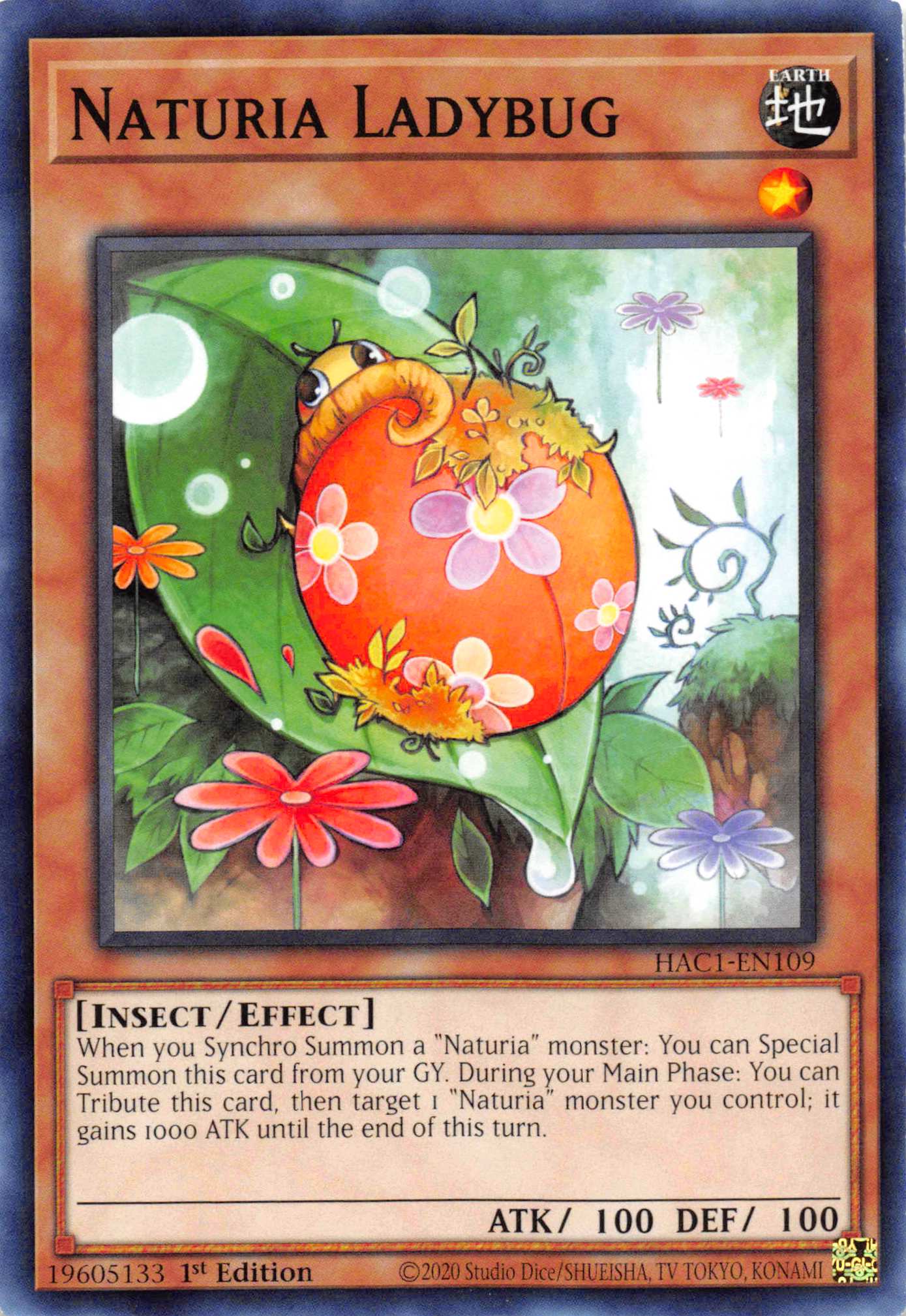 Naturia Ladybug (Duel Terminal) [HAC1-EN109] Parallel Rare | Good Games Adelaide SA