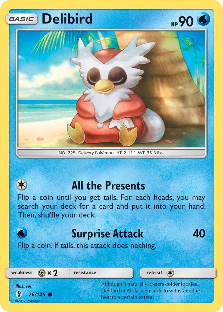 Delibird 26/145 (SM - Guardians Rising)  | Good Games Adelaide SA