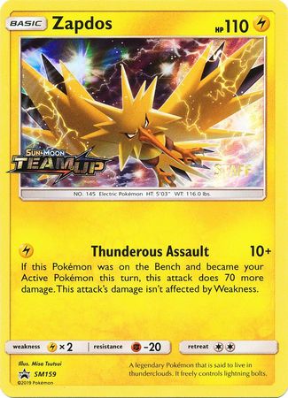 Zapdos (SM159) (Staff) [Sun & Moon: Black Star Promos] | Good Games Adelaide SA