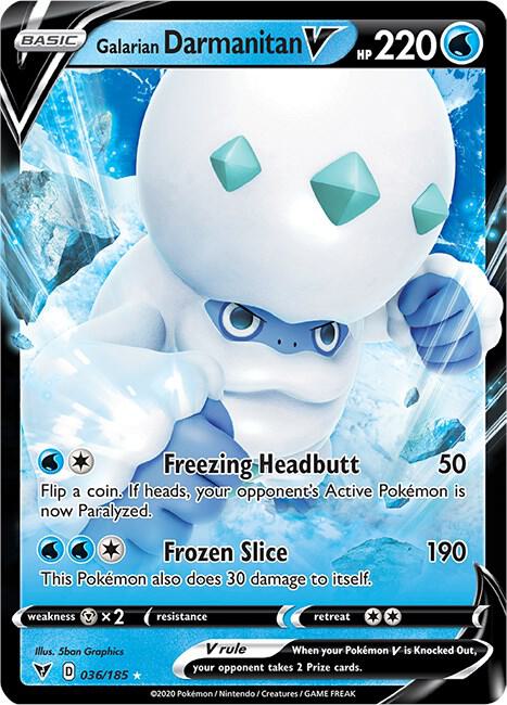 Galarian Darmanitan V 036/185 (SWSH04: Vivid Voltage)  - Holofoil | Good Games Adelaide SA