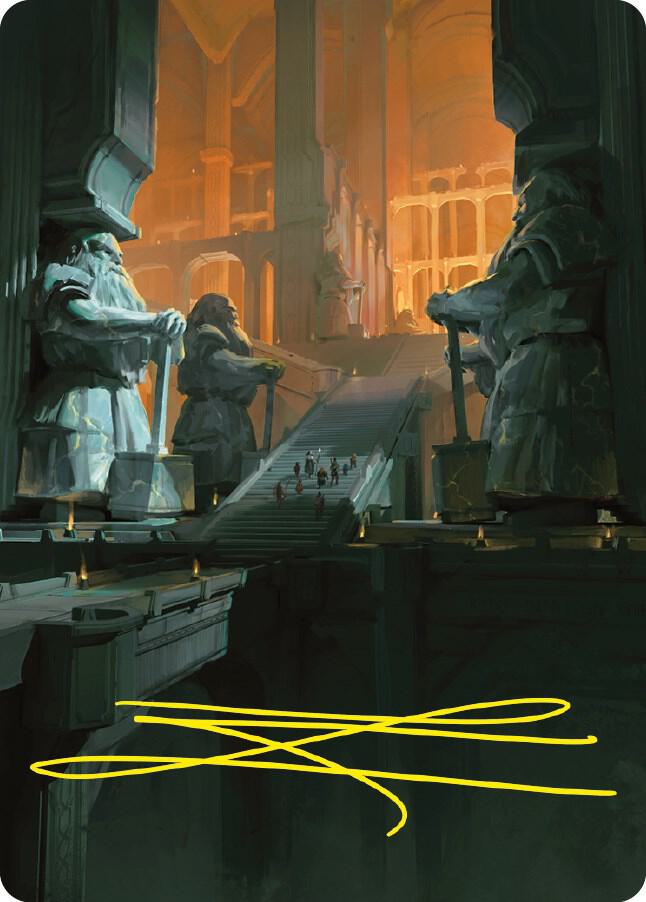 Mines of Moria Art Card Gold Stamped Signature 56 (Art Series: Universes Beyond: The Lord of the Rings: Tales of Middle-earth)  | Good Games Adelaide SA