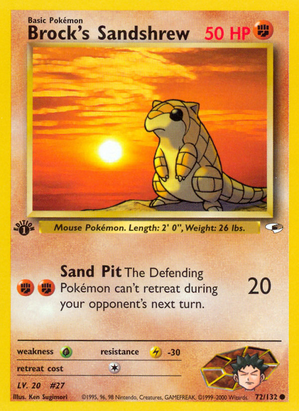 Brock's Sandshrew (72/132) [Gym Heroes 1st Edition] | Good Games Adelaide SA