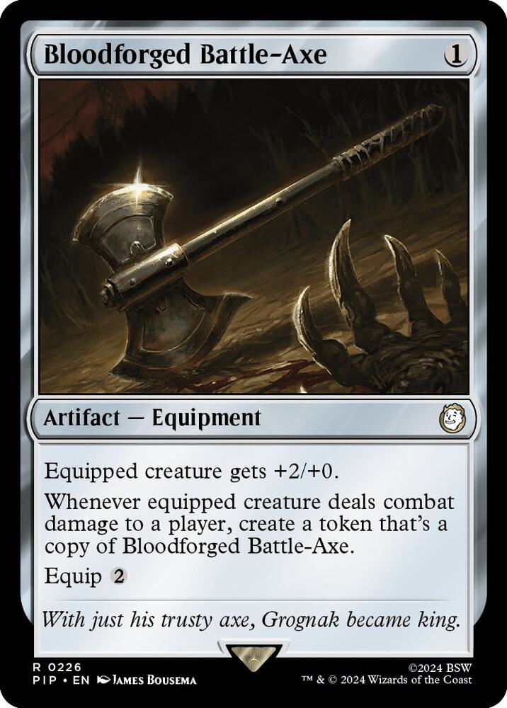 Bloodforged Battle Axe 226 (Universes Beyond: Fallout)  - Foil | Good Games Adelaide SA
