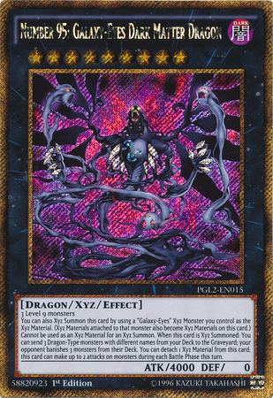 Number 95: Galaxy-Eyes Dark Matter Dragon [PGL2-EN015] Gold Secret Rare | Good Games Adelaide SA
