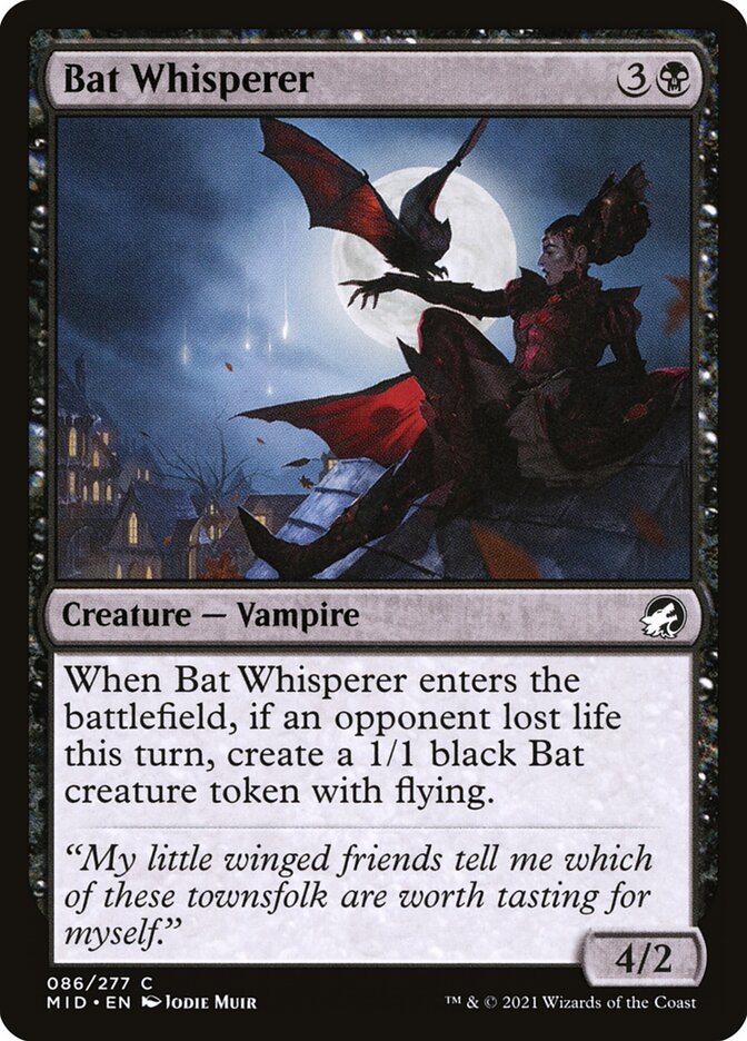 Bat Whisperer 86 (Innistrad: Midnight Hunt)  - Foil | Good Games Adelaide SA