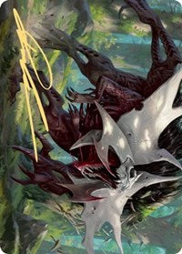 Vorinclex, Monstrous Raider 1 Art Card (Gold-Stamped Signature) [Kaldheim: Art Series] | Good Games Adelaide SA