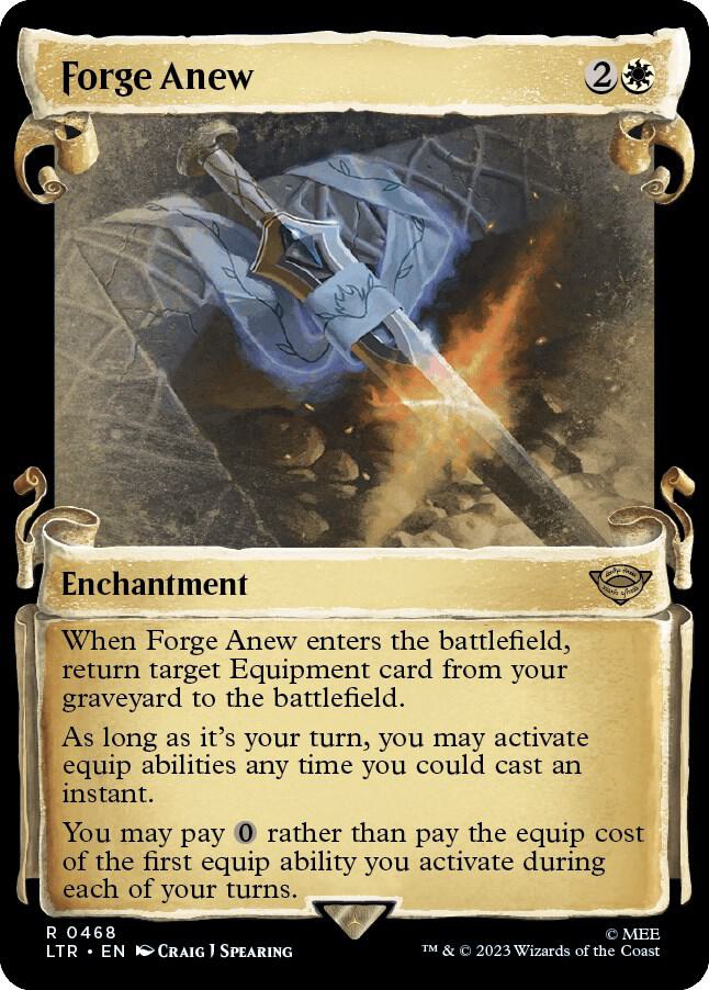 Forge Anew 468 (Universes Beyond: The Lord of the Rings: Tales of Middle-earth)  - Showcase Scroll Foil | Good Games Adelaide SA