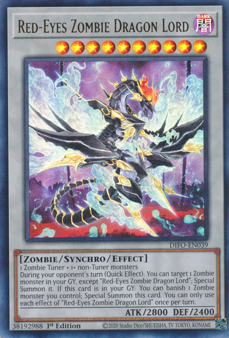 Red-Eyes Zombie Dragon Lord [DIFO-EN039] Ultra Rare | Good Games Adelaide SA