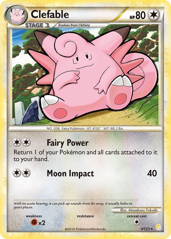 Clefable 3/123 (HeartGold SoulSilver)  - Holofoil | Good Games Adelaide SA
