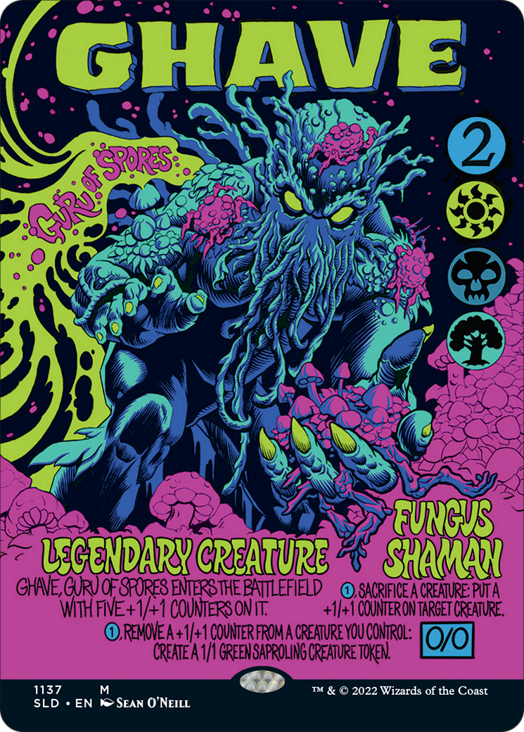 Ghave, Guru of Spores (Borderless) [Secret Lair Drop Series] | Good Games Adelaide SA