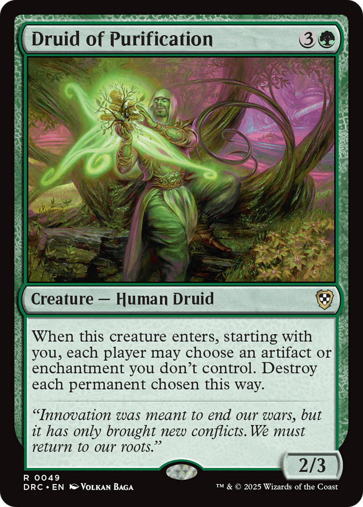 Druid of Purification [Aetherdrift Commander] | Good Games Adelaide SA
